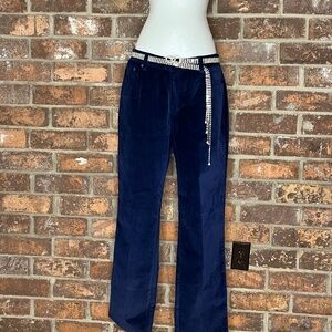 Jeanology Blue Velvet Pants